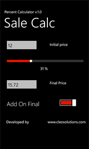 PercentCalculator screenshot 1