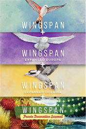 Wingspan + Expansão Europa + Expansão Oceania + Pacote Decorativo Sazonal