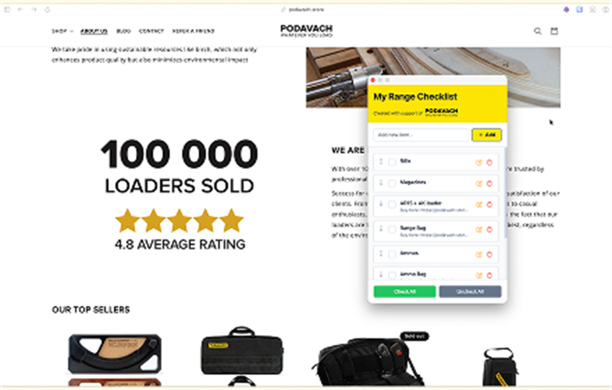 Range Checklist by Podavach