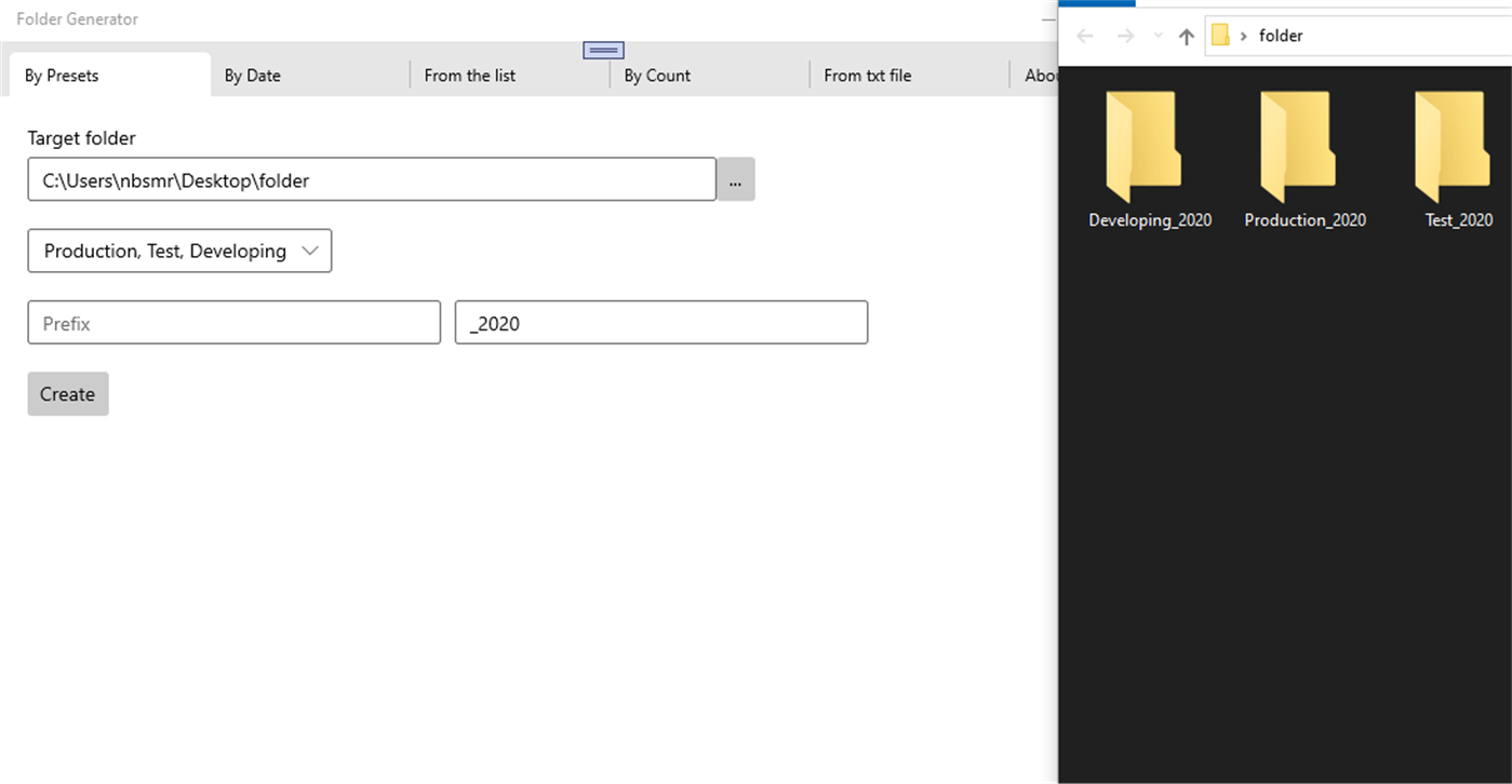 #1. Folder Generator (Windows) Ved: Nikolai Belai