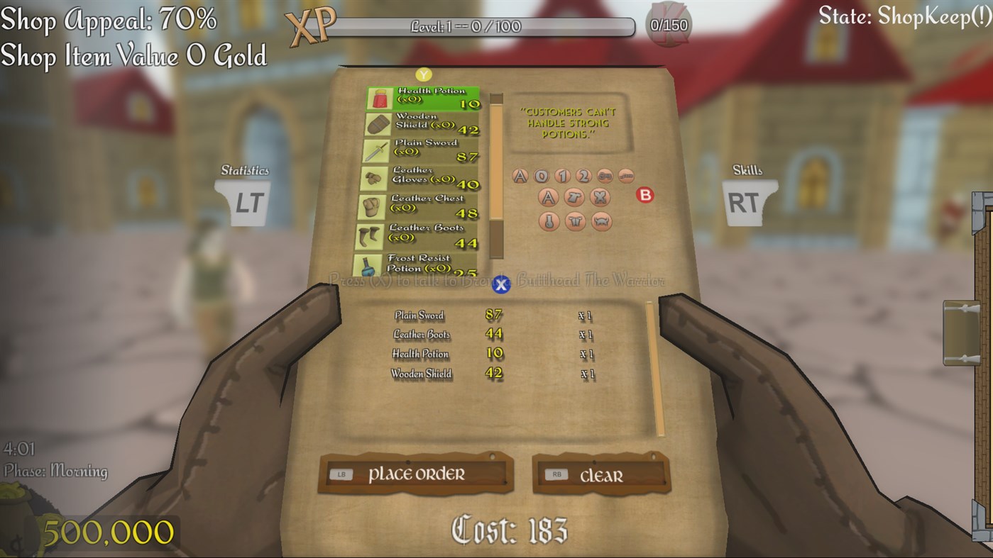 #2. Shoppe Keep (Xbox) By: Excalibur Games