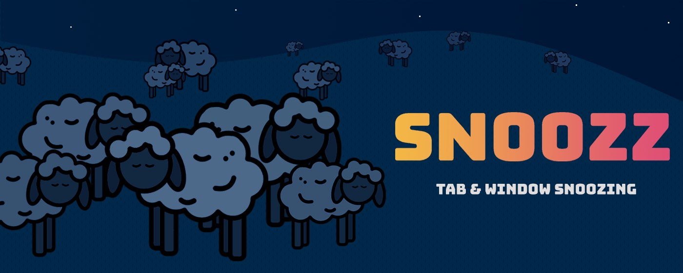 Snoozz - Snooze Tabs & Windows for later marquee promo image