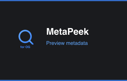 MetaPeek - Open Graph Viewer small promo image