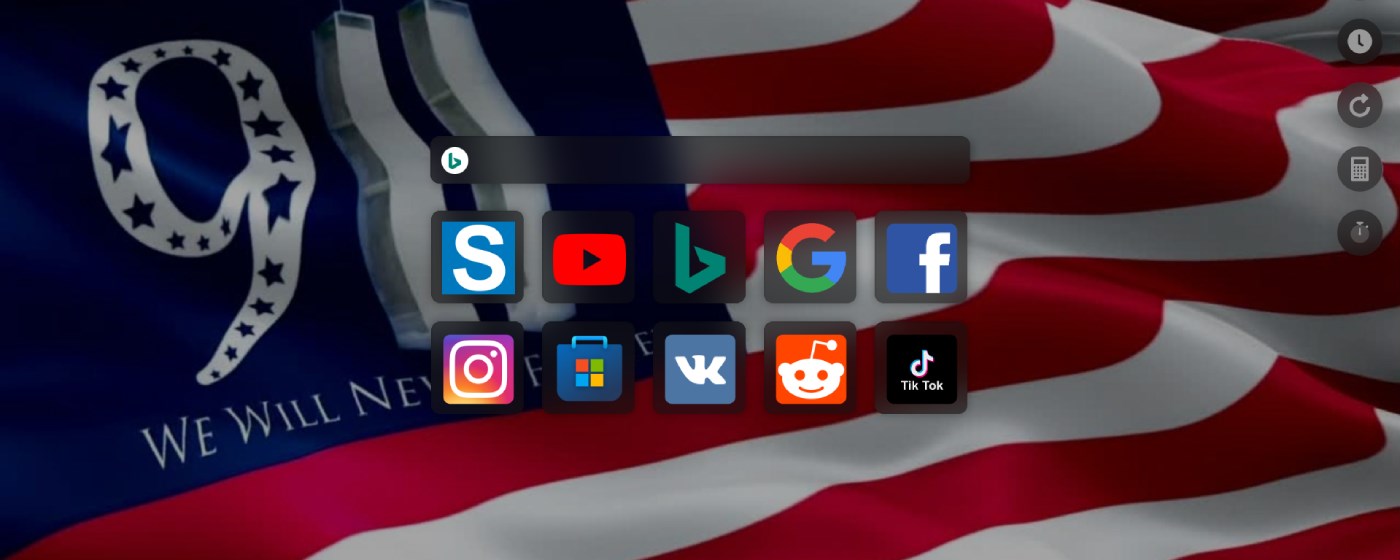 New Tab 9/11 Flag Wallpaper marquee promo image