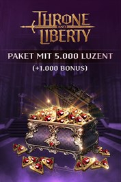 THRONE AND LIBERTY - Paket mit 5.000 Luzent (+1.000)