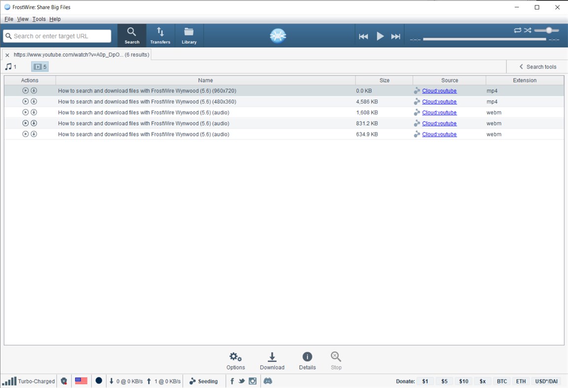 #2. FrostWire Torrent Downloader (Windows) 由: FrostWire LLC