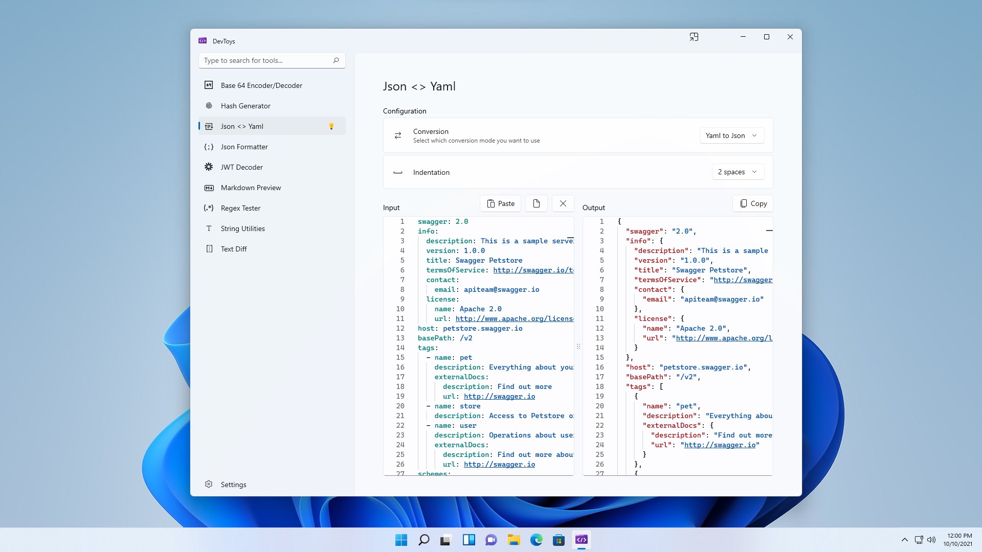 DevToys screenshot