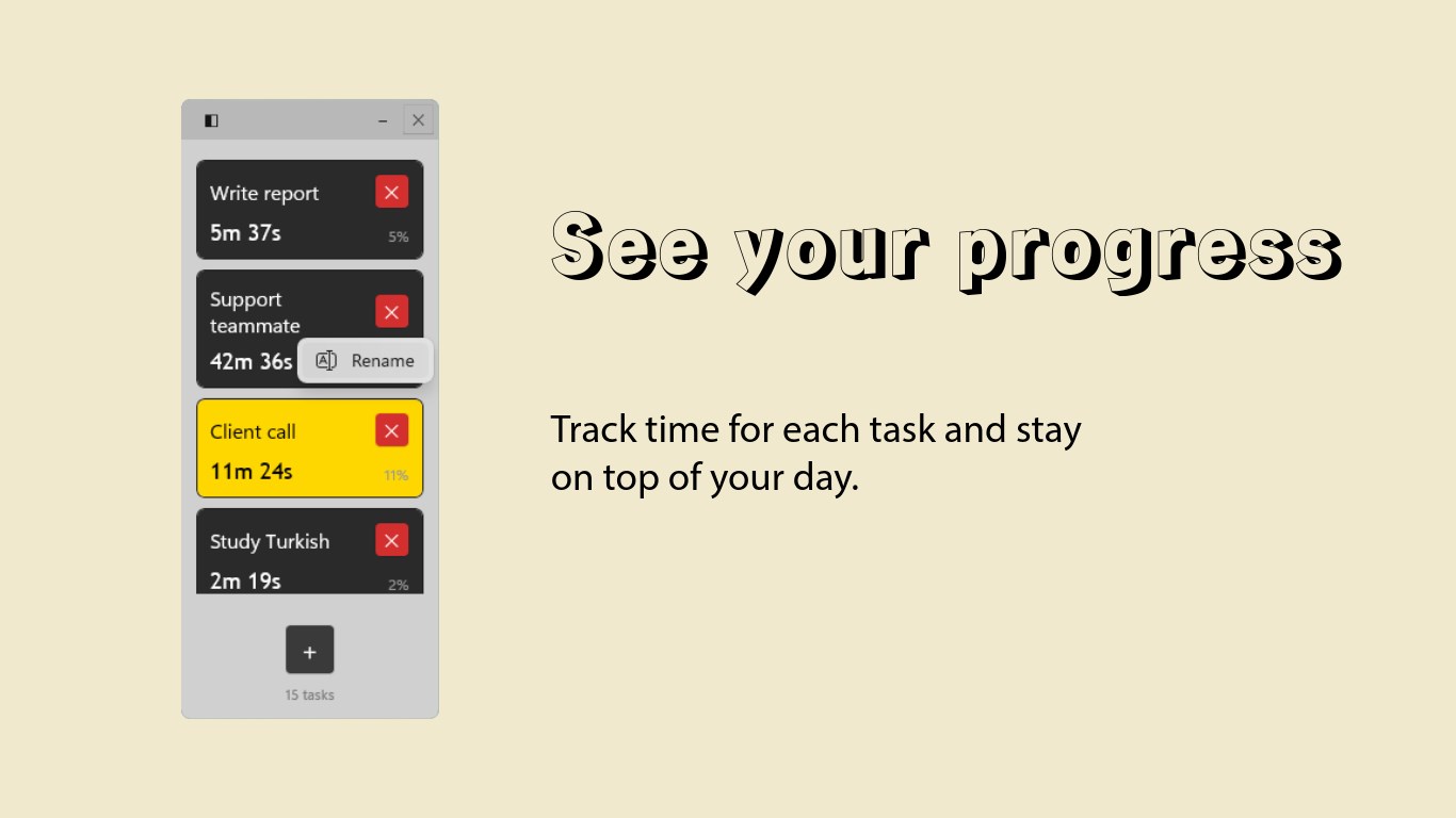 Task Timer Widget screenshot
