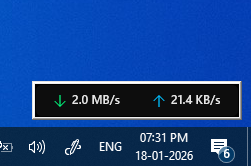 Internet Speed Indicator screenshot