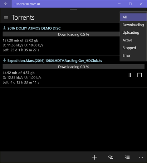 UTorrent Remote UI Screenshots 1