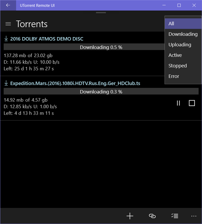 UTorrent Remote UI - PC - (Windows)
