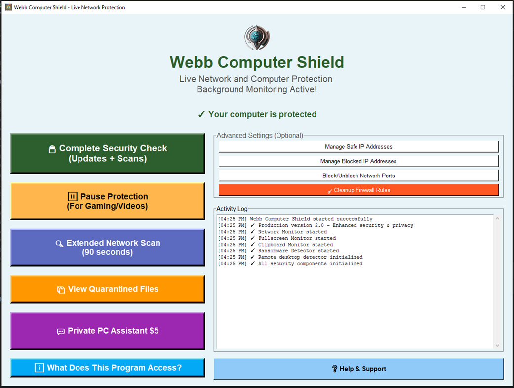 #1. Webb Computer Shield (Windows) De: Webb Software Solutions