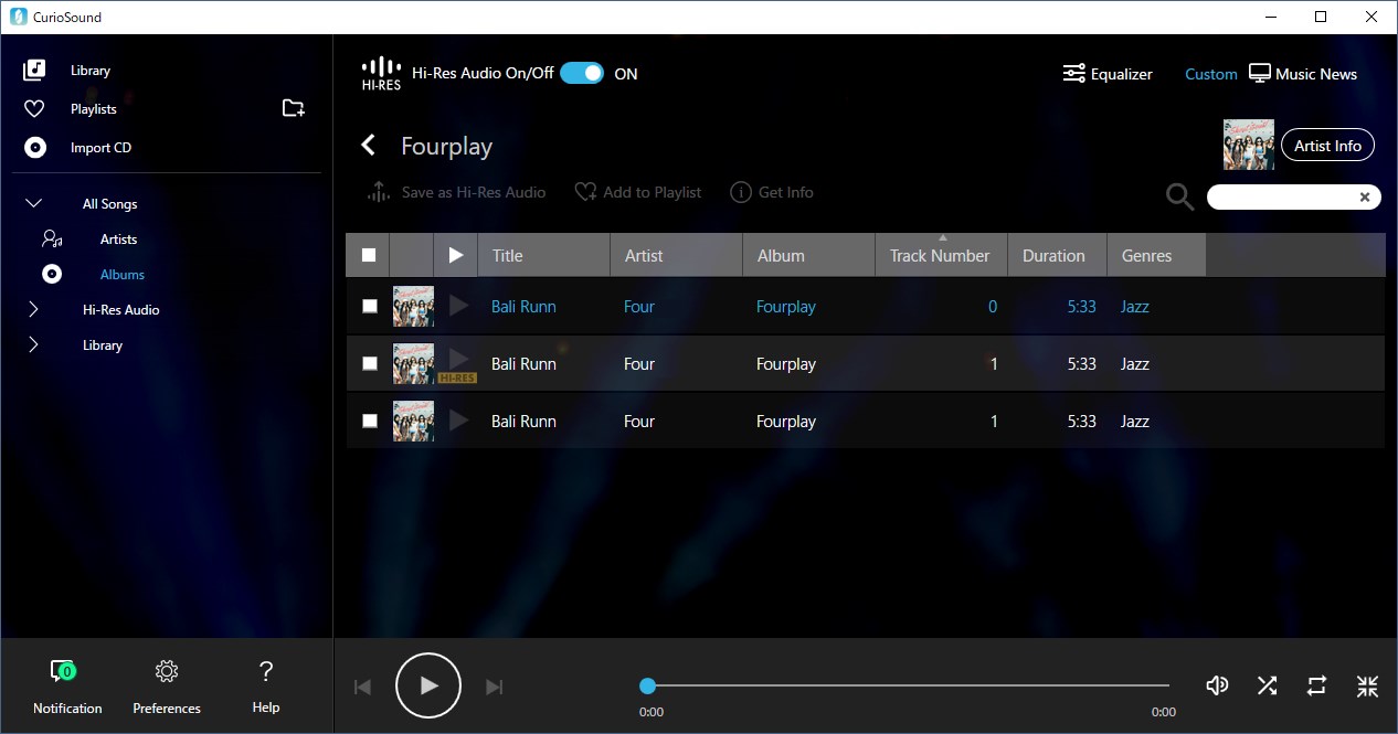 Curiosound Hi Res Conv Audio Player By 株式会社デジオン Windows Apps Appagg