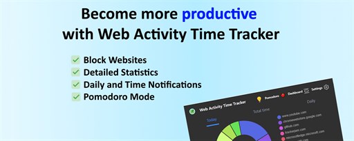 Web Activity Time Tracker - Block Websites, Pomodoro & Web Analytics marquee promo image