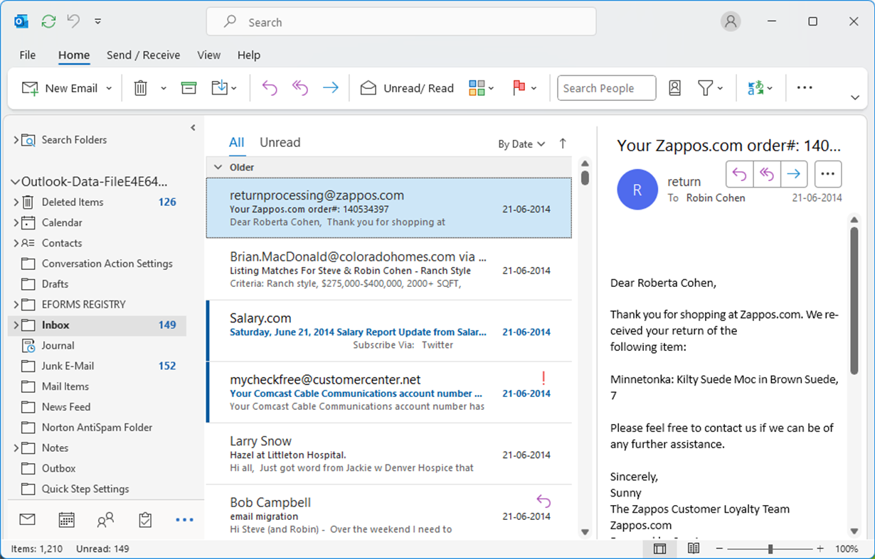 #6. PST File Importer (Windows) 由: VSOFTWARE