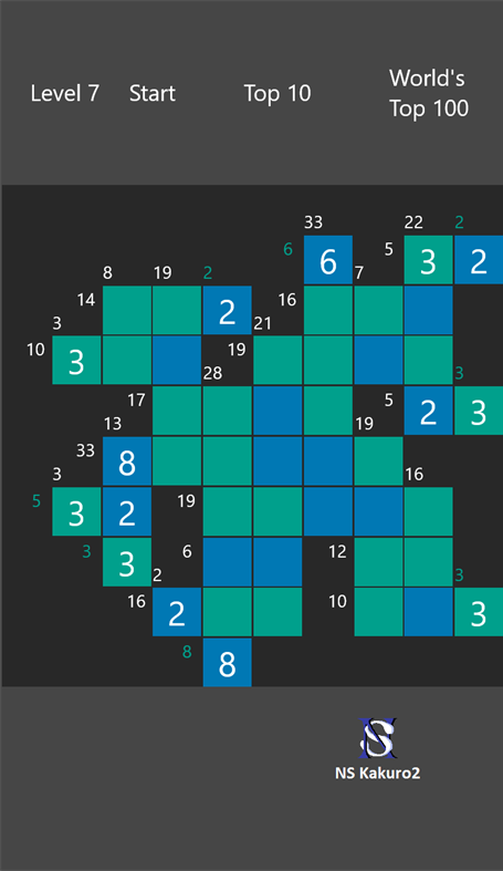 #3. NS Kakuro2 (Windows) 来自: Seppo Neijonen