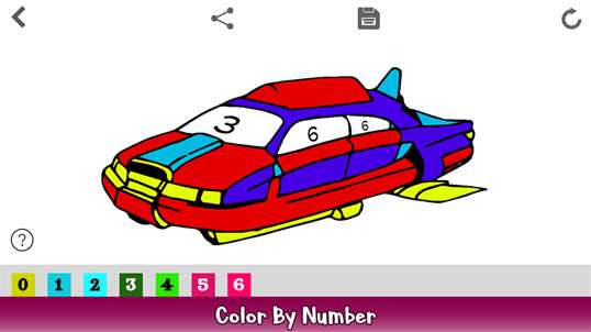 Futuristic Cars Color By Number - Vehicles Coloring Book screenshot 4