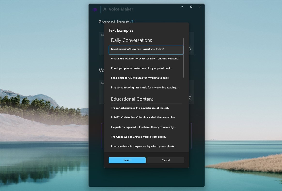 #3. AI Voice Maker (Windows) Oleh: SCORPIOX