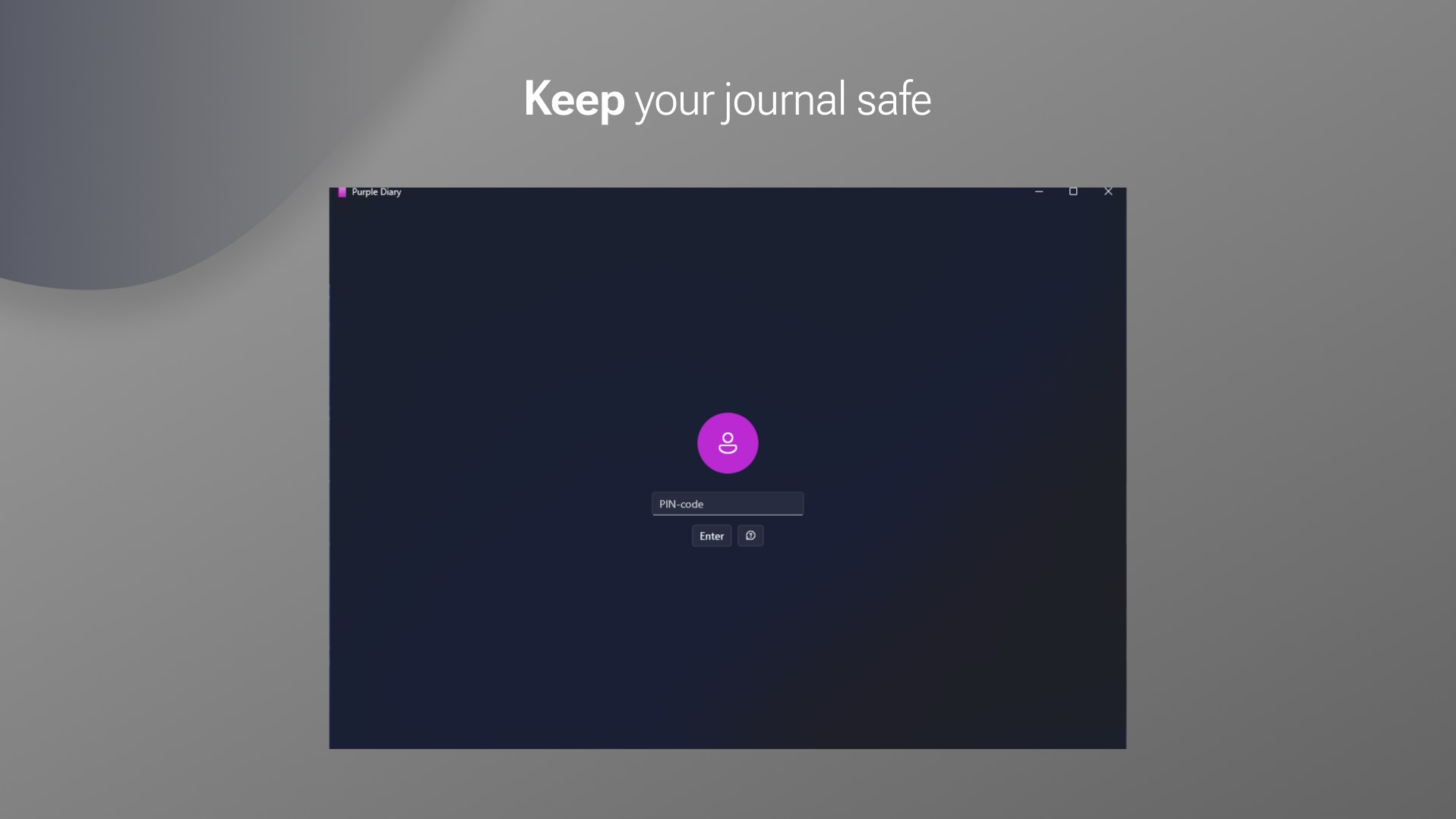Purple Diary: personal journal screenshot