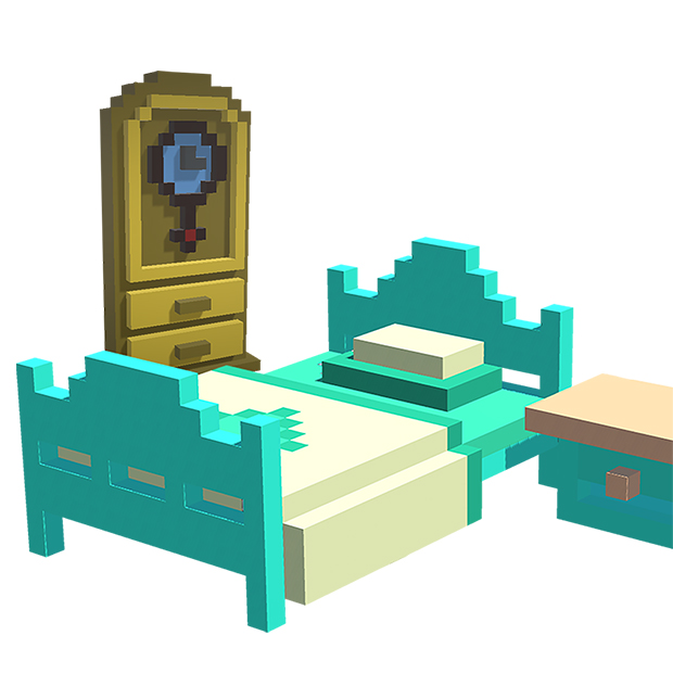 House Interior 3D Color by Number: Voxel Coloring