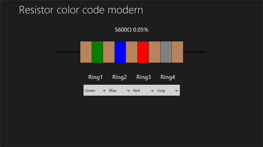 Resistor color code modern screenshot 2