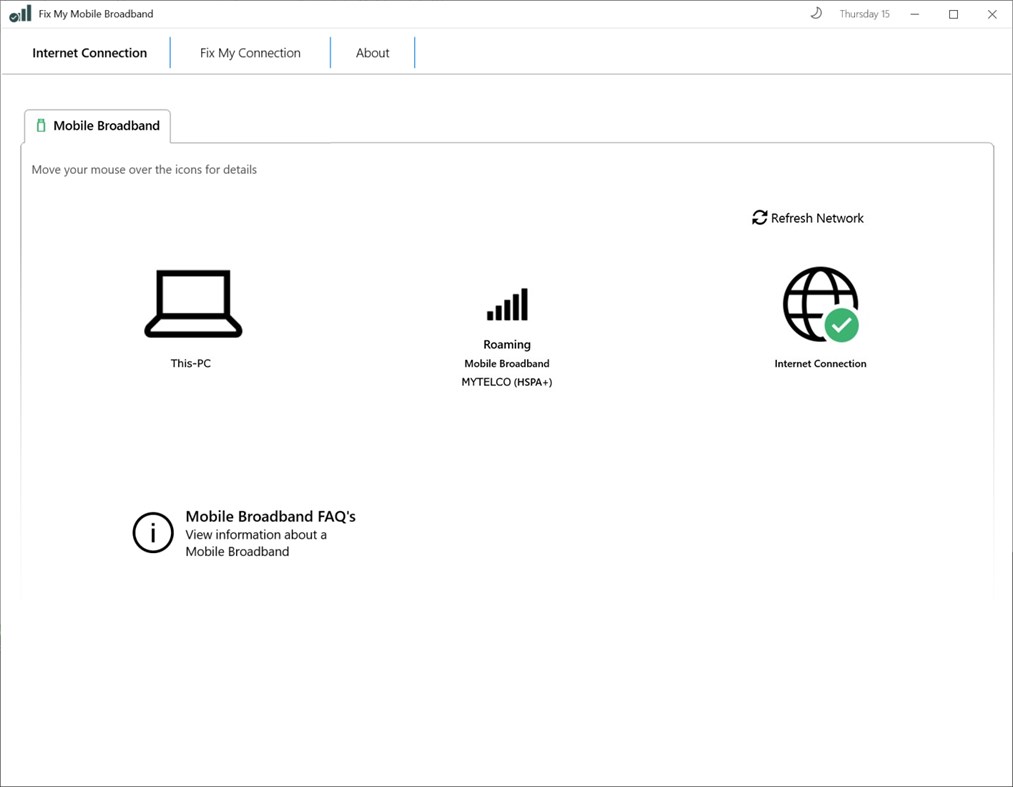 #1. Fix My Mobile Broadband (Windows) Göre: Emotum