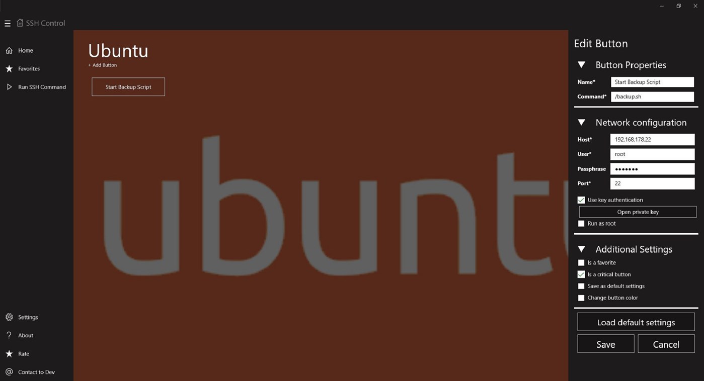 #4. SSH Control (Windows) 由: Marcus Erfurth