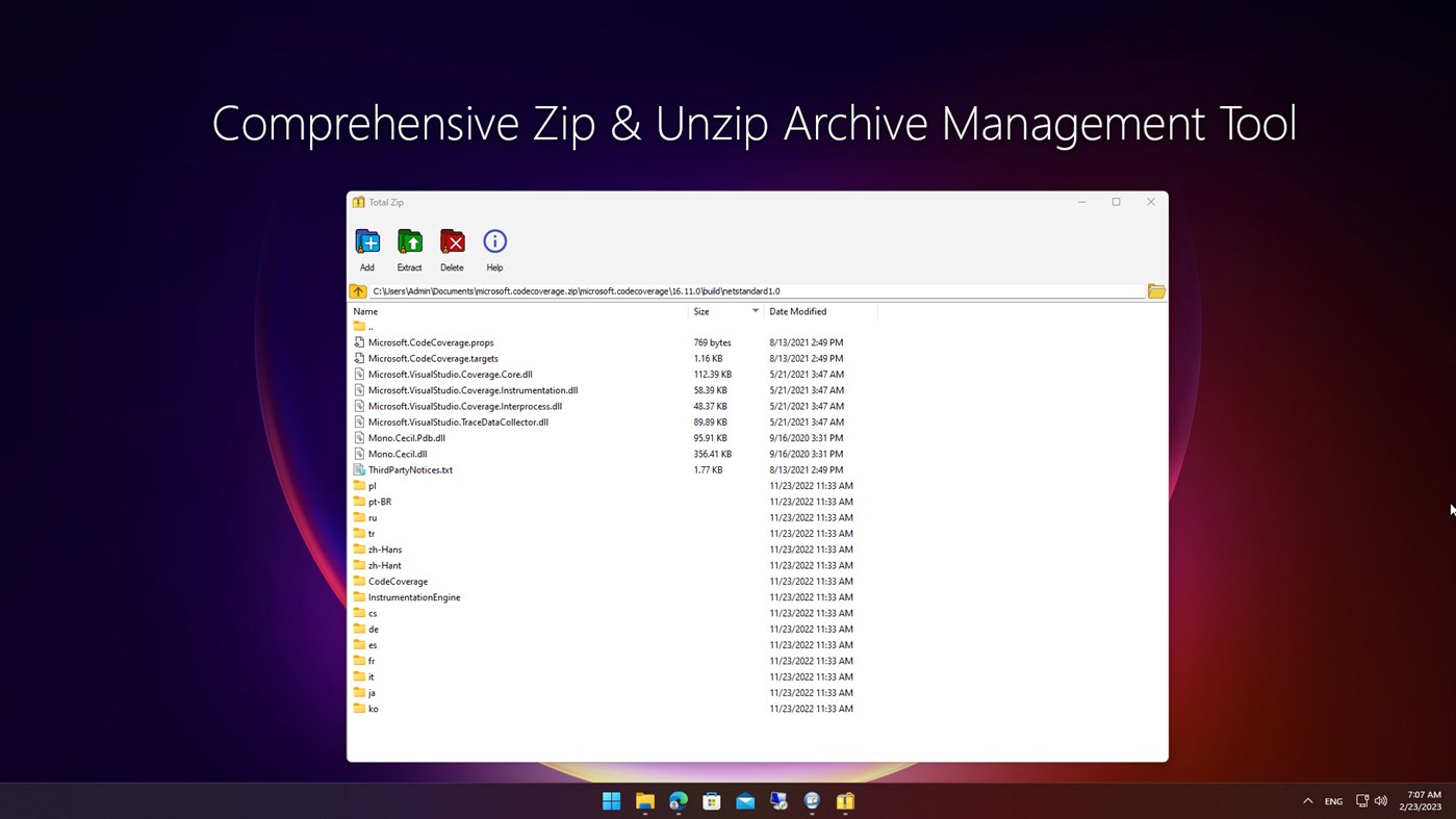 #2. Total Zip: Rar, Zip and 7Z Extractor (Windows) Od: LISAppStudio.com