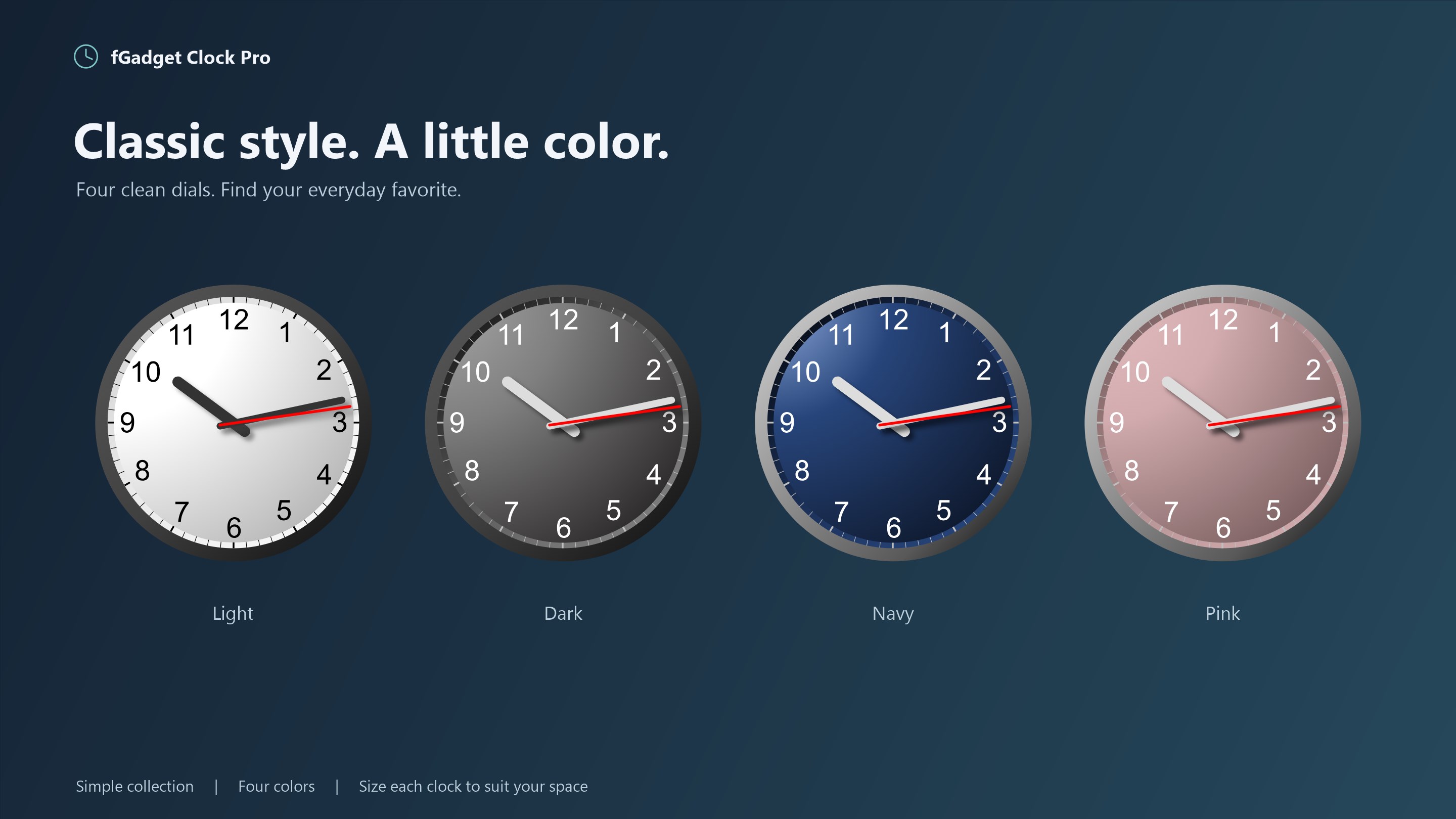 fGadget Clock Pro: Analog World Clock Desktop Widget screenshot