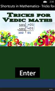 Shortcuts in Mathematics- Tricks for Vedic maths screenshot 1