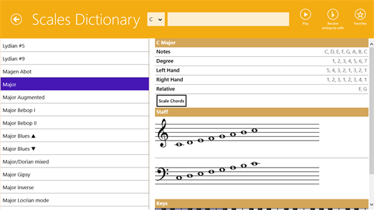 Piano Companion: chords, scales, circle of fifths, progression screenshot 2