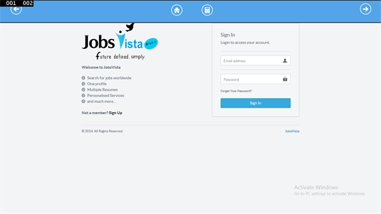 Jobs Vista screenshot 1
