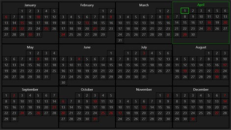 Birthday calendar Screenshots 1