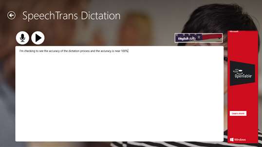 SpeechTrans Dictation screenshot 1