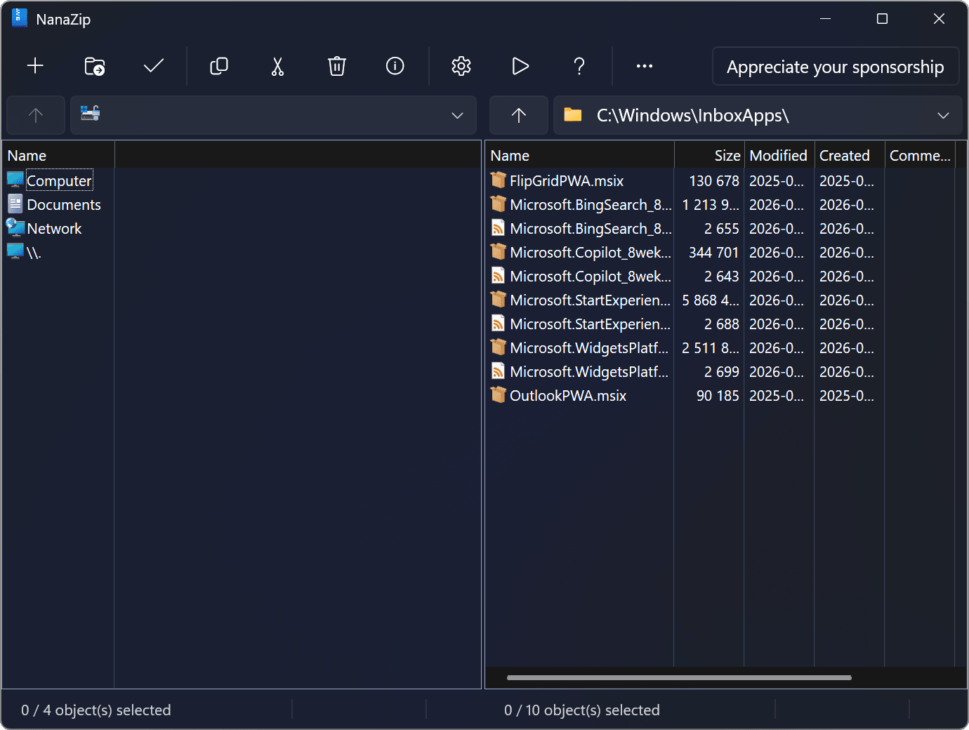 NanaZip screenshot