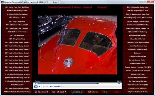 Corvette Commercials and Videos Volume 1 1953-2012 screenshot 4