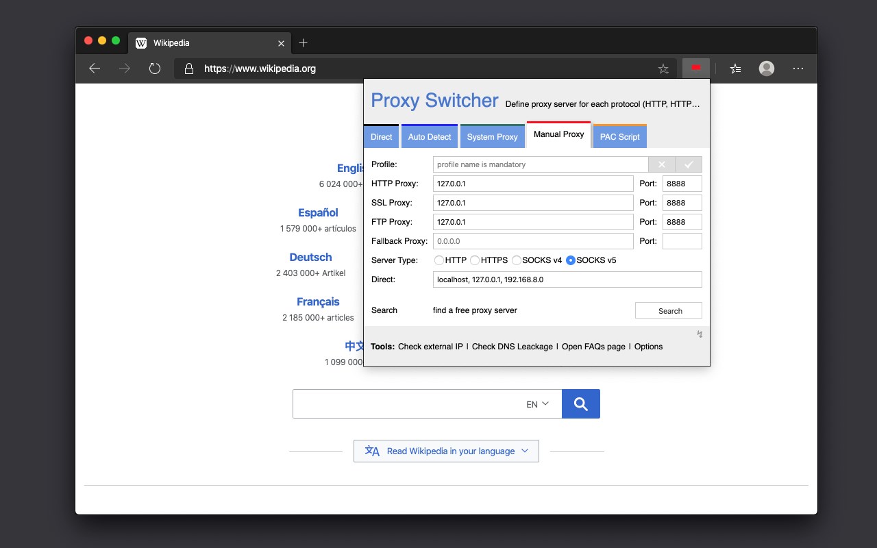 Proxy Switcher and Manager