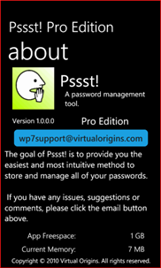 Pssst! a password tool screenshot 1