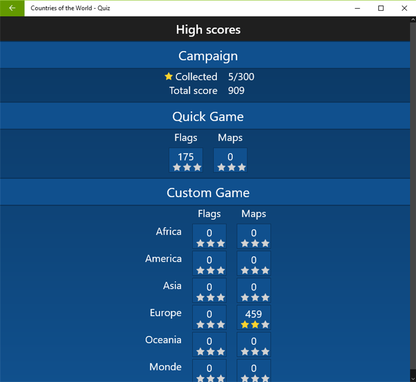 #8. World Quiz - Countries and Flags (Windows) Podle: Julien Wendling