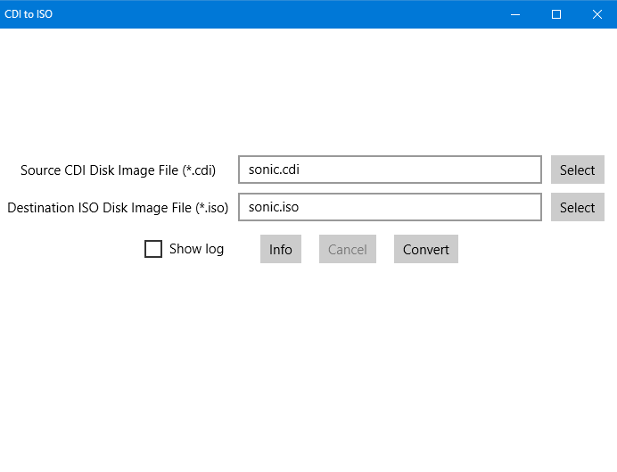 CDI to ISO screenshot