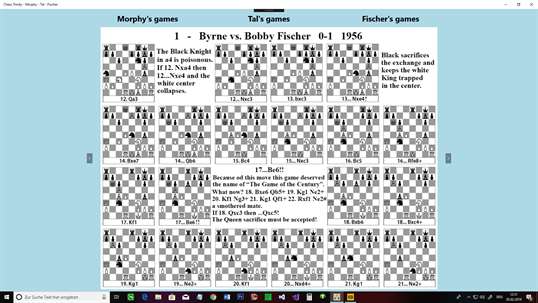 Chess Trinity - Morphy - Tal - Fischer screenshot 6