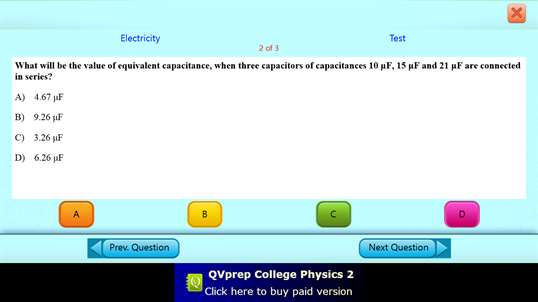 QVprep Lite College Physics Volume 2 screenshot 8