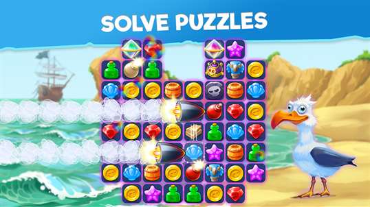 Pirates & Pearls: A Treasure Matching Puzzle screenshot 2