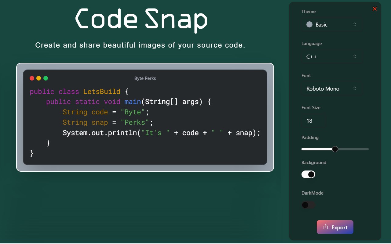 CodeSnap - Share Code Snippets