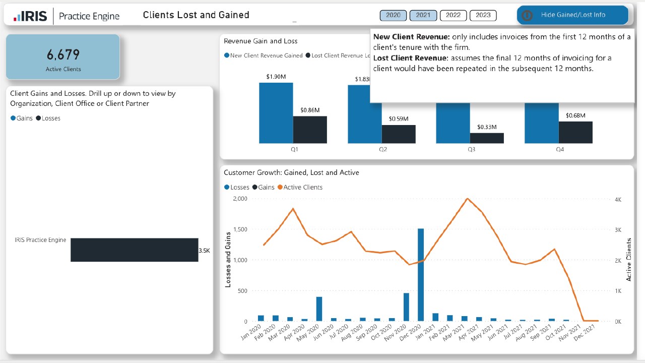 Snapshot 3 of Practice Engine Power BI Template App