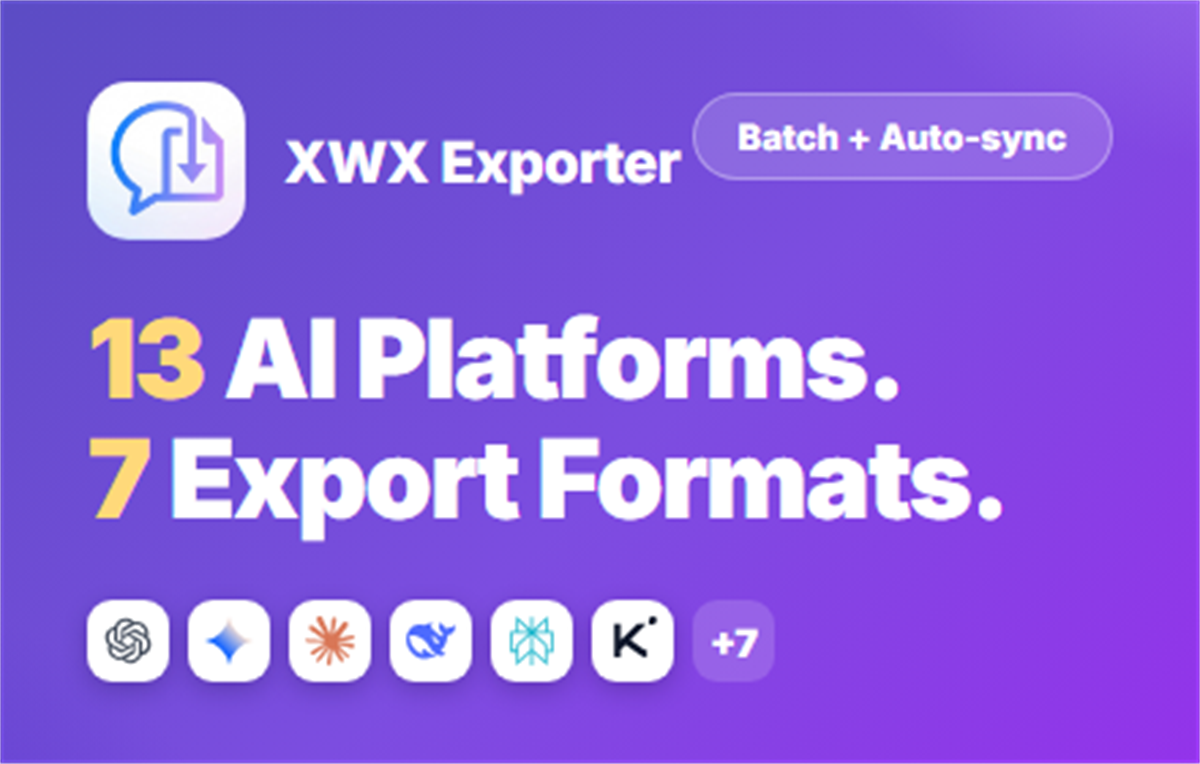 XWX Exporter: Backup & Batch Export ChatGPT/Claude/Gemini to PDF