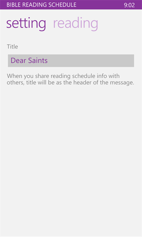 Bible Reading Schedule Screenshots 2