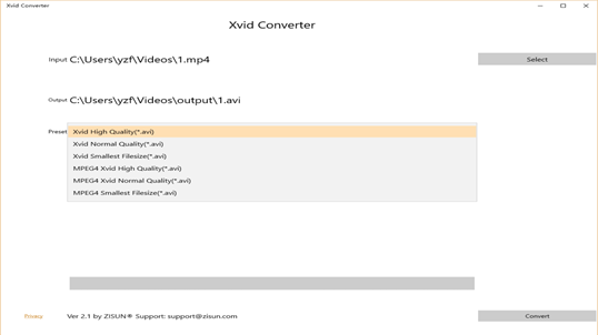 Xvid Converter screenshot 2