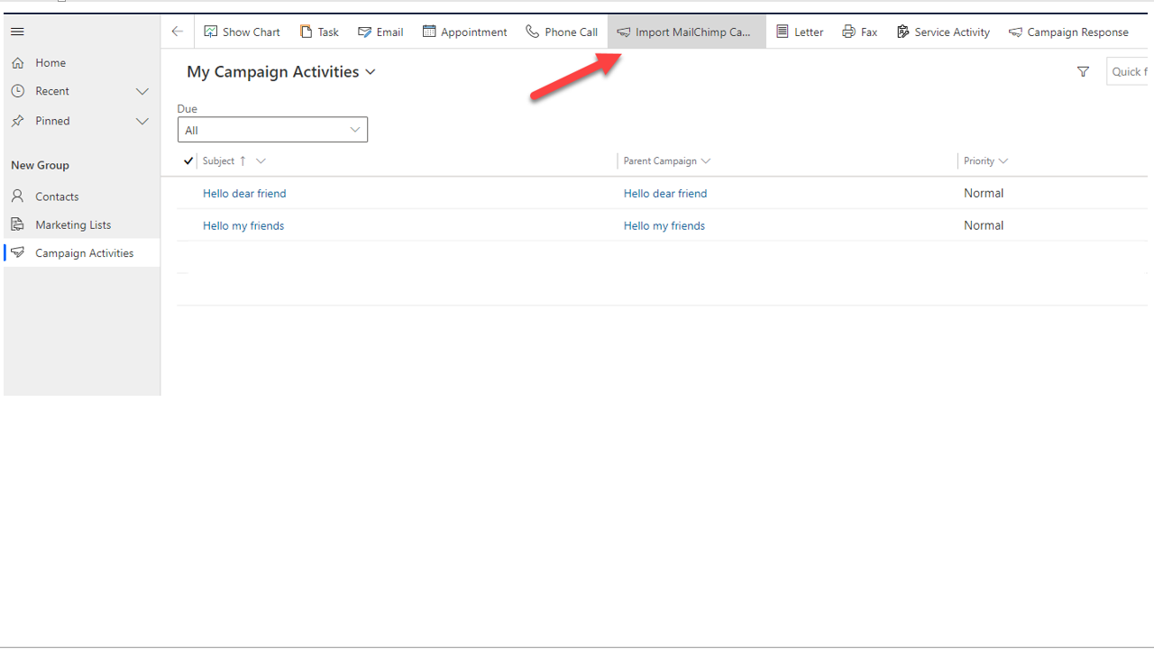 Snapshot 3 of Dynamica MailChimp Integration