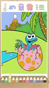 Paint dinosaurs: learning game for children screenshot 1